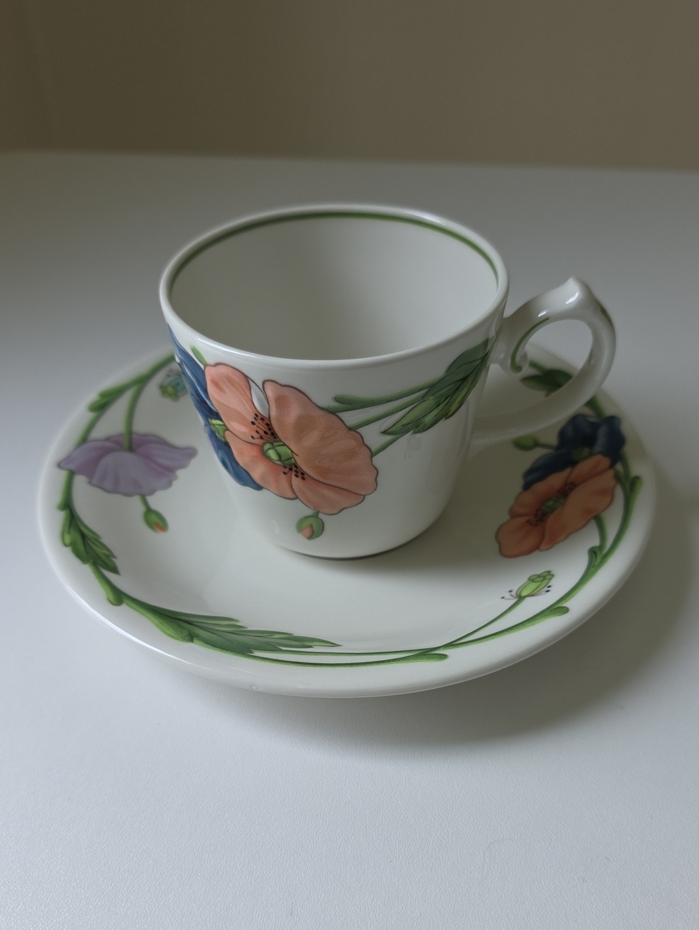 Villeroy & Boch Amapola Flat Cup and Saucer Set